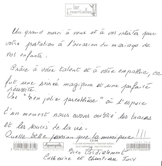 au plaisir de vous rencontrer très prochainement